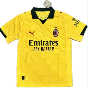 25-26AC Milan Yellow Erke Fans Edition Jersey